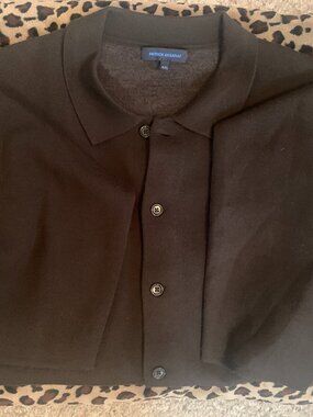 🍁 Patrick Assaraf Fine Merino Wool stretch button-up shirt XXL 🍁